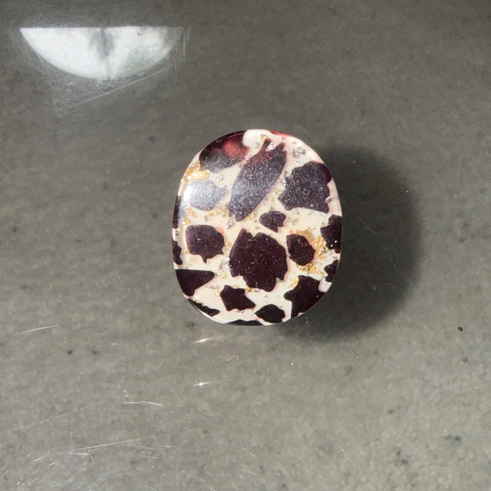 Leopard Print Stone Ring